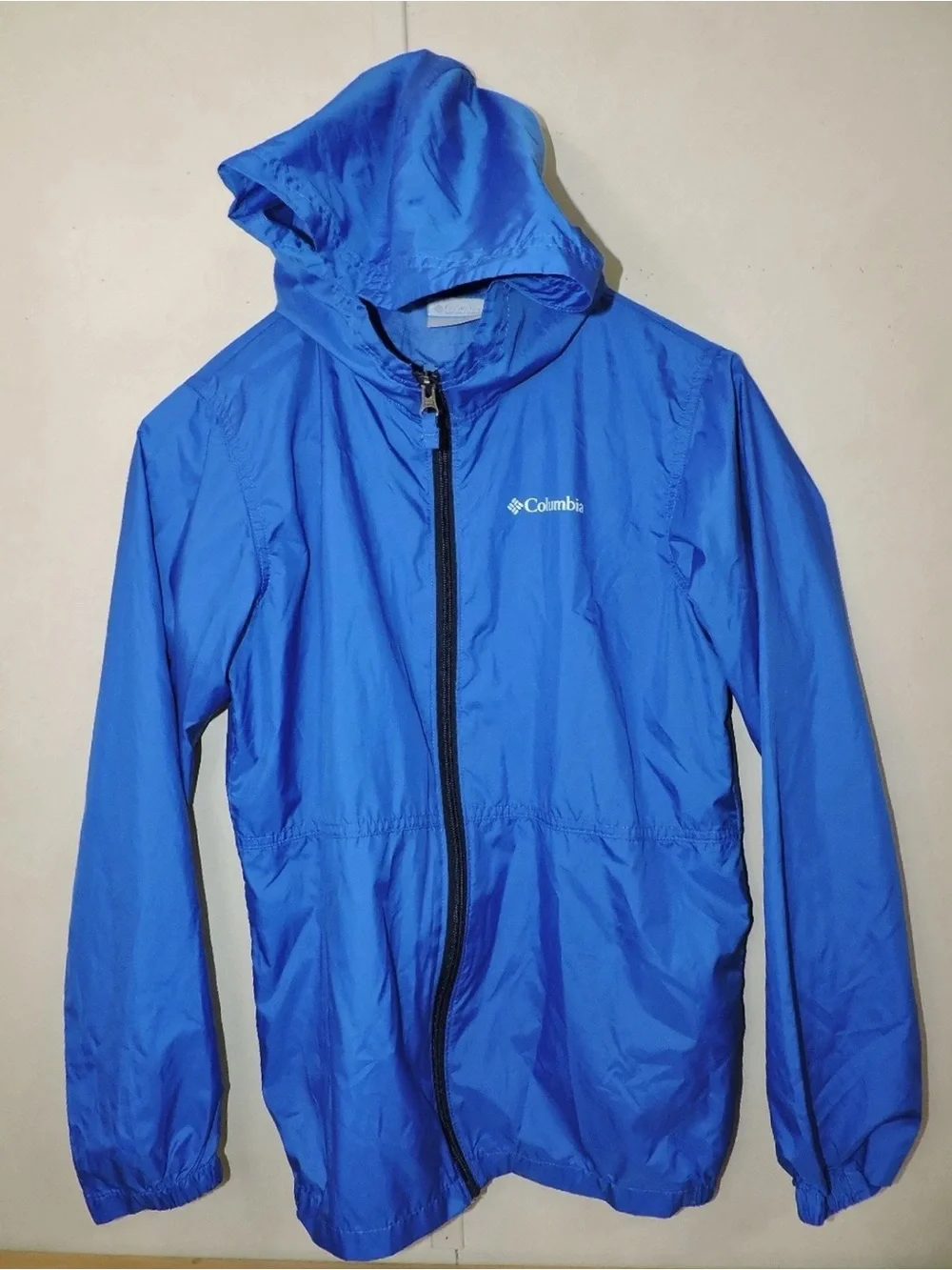 Columbia Kids Royal Blue Hooded Rain Jacket